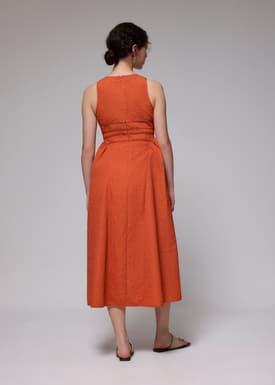 Jacquard Fit & Flare Midaxi Dress