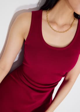 BraFree by LB Jersey Round Neck Column Midaxi Dress