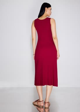 BraFree by LB Jersey Round Neck Column Midaxi Dress