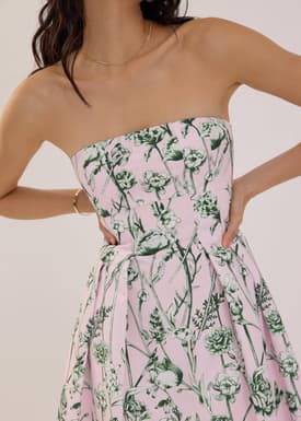 Tube Fit & Flare Midaxi Dress in Tidal Blooms