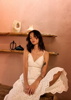 BraFree by LB Fit & Flare Dress in Soft Breeze Broderie