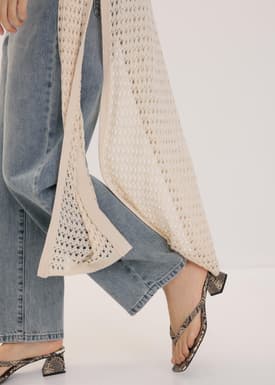 Openwork Knit Multi-way Midaxi Dress