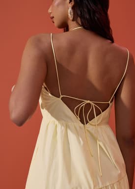 BraFree by LB Cotton Fit & Flare Tiered Midaxi Dress