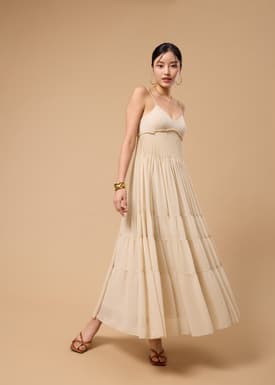 BraFree by LB Sheer Fit & Flare Floor Length Dress