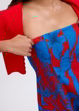 BraFree by LB Tube Fit & Flare Mini Dress in Garden City Blooms