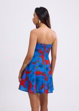 BraFree by LB Tube Fit & Flare Mini Dress in Garden City Blooms
