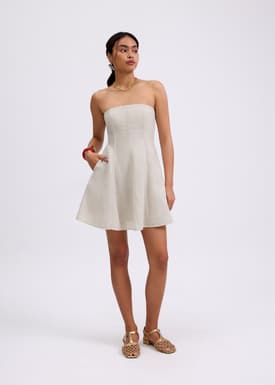 BraFree by LB Tube Fit & Flare Mini Dress in Garden City Blooms