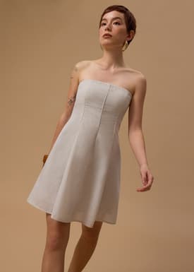 BraFree by LB Tube Fit & Flare Mini Dress in Garden City Blooms