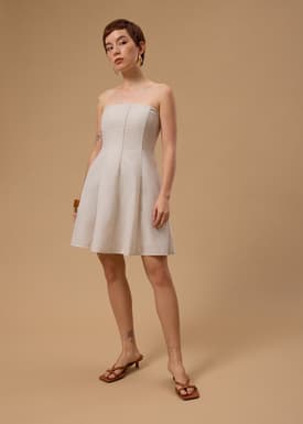 BraFree by LB Tube Fit & Flare Mini Dress in Garden City Blooms