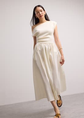 Asymmetric Fit & Flare Midaxi Dress