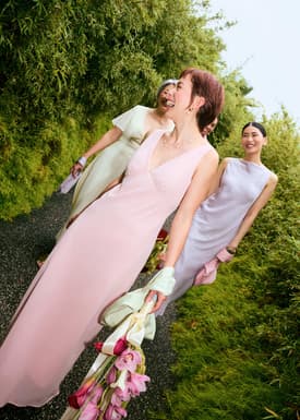 BraFree by LB Georgette V-Neck Bias Cut Midaxi Dress