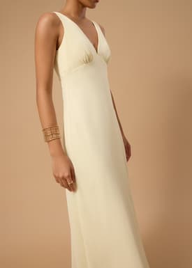 BraFree by LB Georgette V-Neck Bias Cut Midaxi Dress