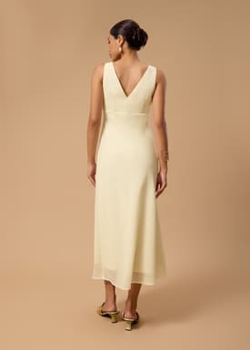 BraFree by LB Georgette V-Neck Bias Cut Midaxi Dress