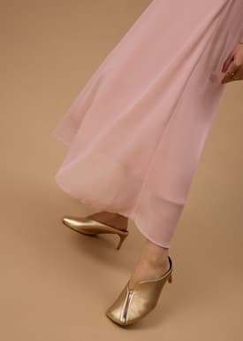 BraFree by LB Georgette Flutter Sleeve Bias Cut Midi Dress