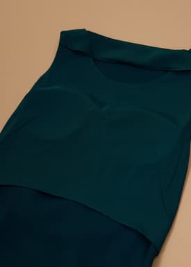 BraFree by LB Satin Cowl Neck Bias Cut Maxi Dress