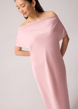 Satin Bias Cut Midaxi Dress