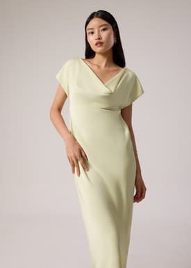 Satin Bias Cut Midaxi Dress