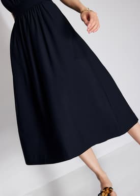 BraFree by LB Textured Cut Out Elastic Fit & Flare Midaxi Dress