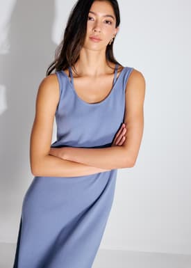 Reversible Knit Column Midaxi Dress