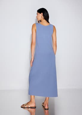 Reversible Knit Column Midaxi Dress