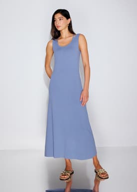 Reversible Knit Column Midaxi Dress