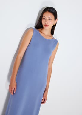 Reversible Knit Column Midaxi Dress