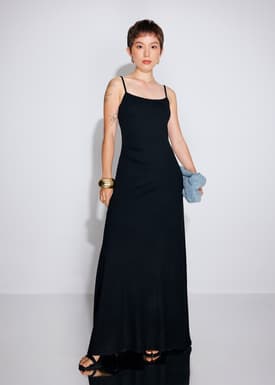 Jersey Scoop Neck Shaper Maxi Dress