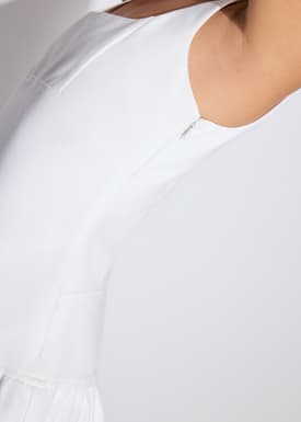 Square Neck Drop Waist Mini Dress