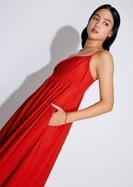 Camisole Fit & Flare Maxi Dress