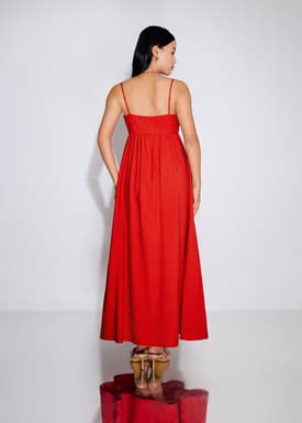 Camisole Fit & Flare Maxi Dress