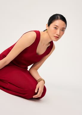 Reversible Sheer Knit Column Midaxi Dress