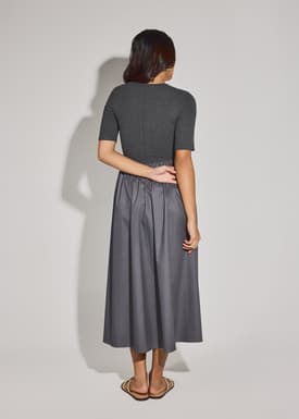 Jersey Fit & Flare Floor Length Dress