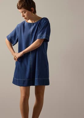 Denim Shift Mini Dress
