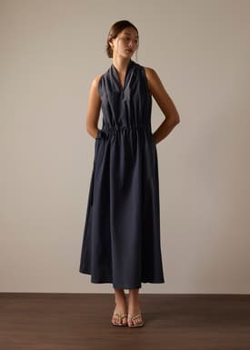 Fit & Flare Dress With Sash Tie