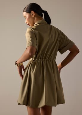 Fit & Flare Mini Dress With Belt