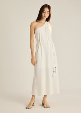 Toga Maxi Dress With Sash Tie