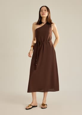 Toga Maxi Dress With Sash Tie