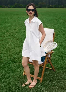 Button Down Mini Dress