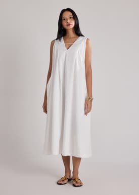 Cotton Trapeze Dress