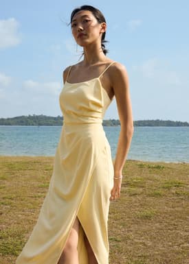 BraFree by LB Crepe Side Pleat Dress