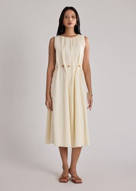Coastal Beads Waist Tie Dress