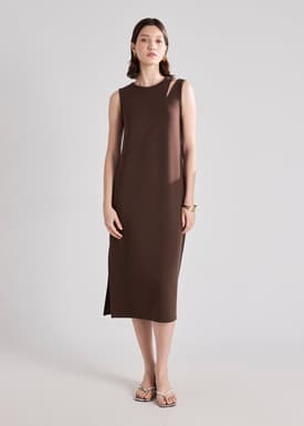 Shoulder Cut Out Cocoon Dress