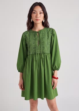 Poplin Babydoll Dress