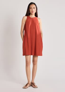 Round Neck Shift Dress