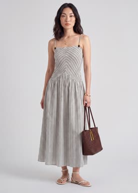 Striped Smocked Dress