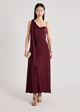 BraFree by LB Multi-way Satin Bias Cut Dress