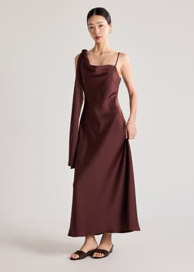 BraFree by LB Multi-way Satin Bias Cut Dress