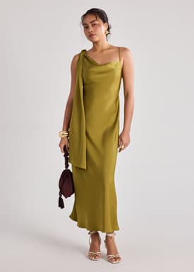 BraFree by LB Multi-way Satin Bias Cut Dress