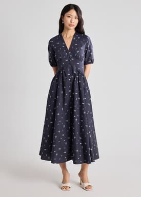 Floral Cotton Puff Sleeve Dress