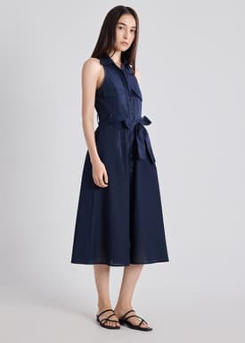 Shirt Dress With Sash